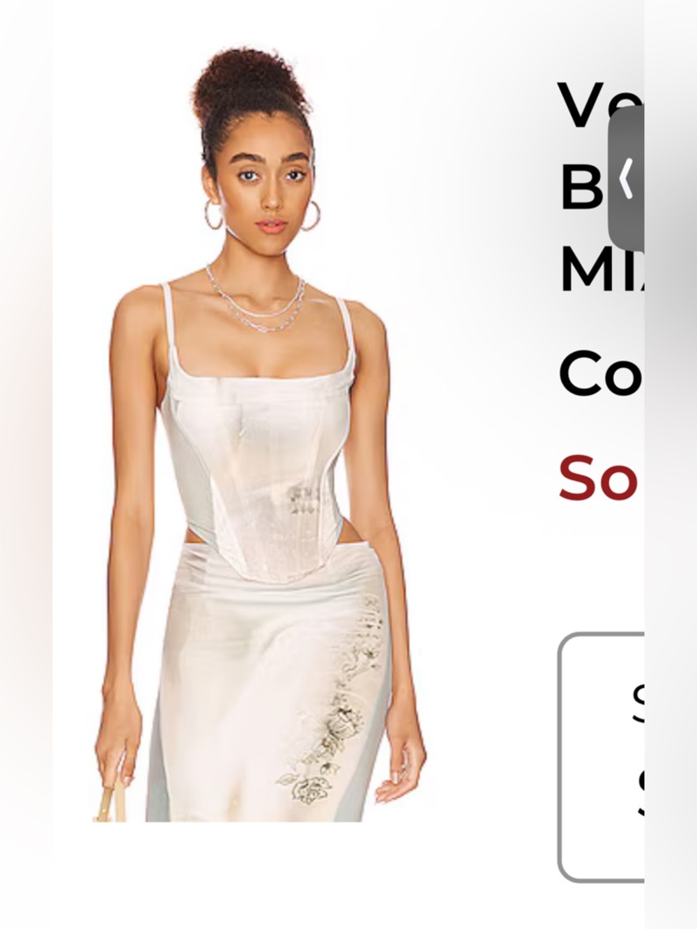 Miaou Pearl Satin Corset Camisole
